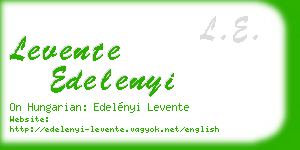 levente edelenyi business card